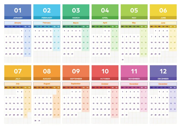 Photo Top calendar made with CalenClick